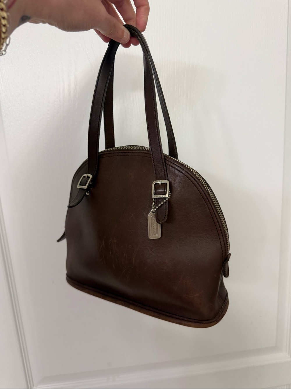 Vintage COACH Cha-Cha satchel Bag Mahogany Brown. - Picture 2 of 10